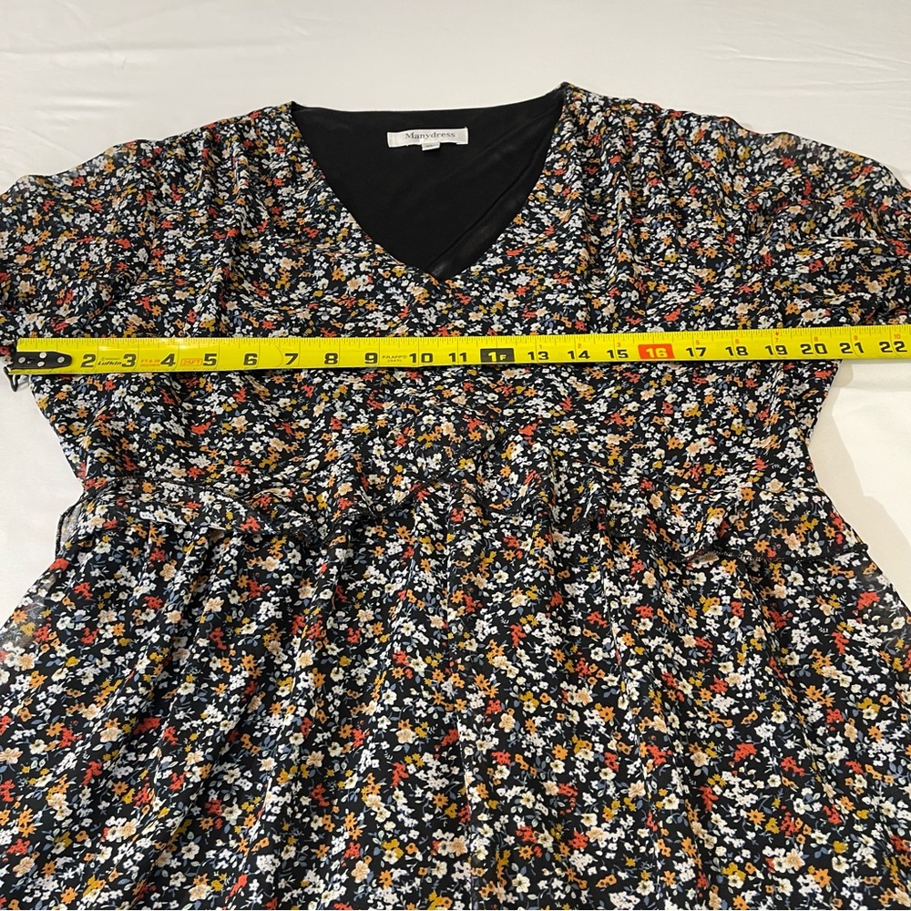 MANYDRESS DRESS , size XL , lined , good condition, preowned - Picture 3 of 3